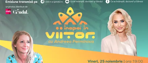 Luminița Georgescu este invitată la ,,Înapoi în viitor’’, vineri, 25 noiembrie, de la ora 19:00