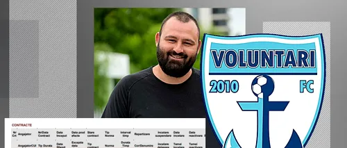 DOCUMENT | Ștefan Godei a fost angajat și la echipa de fotbal FC Voluntari, pe lângă Primăria Capitalei și Senat