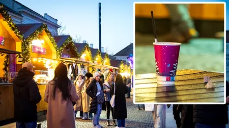 Câți lei a dat un român pentru un pahar de vin fiert, la Târgul de Crăciun din CLUJ: „Jumătate l-am aruncat”