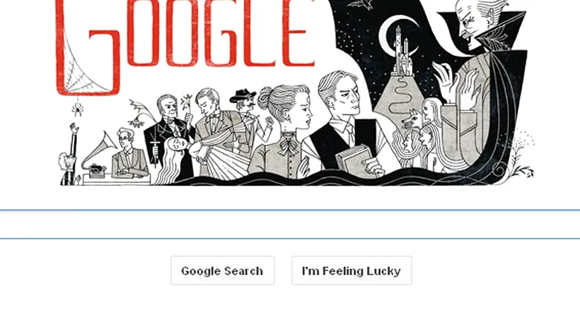 BRAM STOKER, autorul romanului DRACULA, omagiat astăzi de Google printr-un Doodle