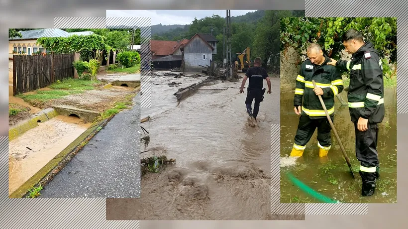 DEZASTRU în județele din sudul țării. Viitura a intrat în curți și case. Inundații în Dâmbovița, Giurgiu și Prahova