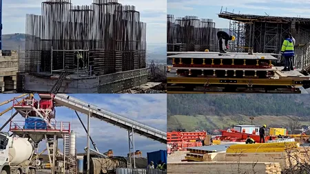 Imagini spectaculoase de pe șantierul Autostrăzii Transilvania. Lucrările prin viteză