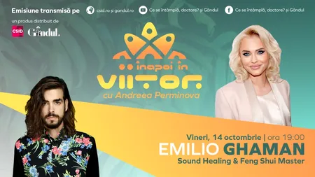 Emilio Ghaman este invitat la ”Înapoi în viitor cu Andreea Perminova”, vineri, 14 octombrie, de la ora 19:00