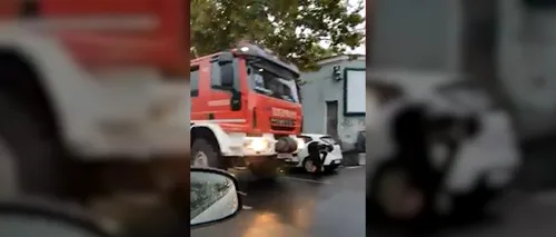 Accident cu patru mașini în Capitală, printre care și un BMW / Cum s-a produs carambolul / FOTO & VIDEO