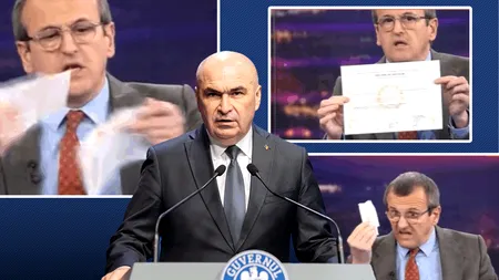 Bolojan îi dă replica lui Cristian Preda, după ce acesta și-a rupt diploma de doctor în direct la TV. Ce i-a transmis premierul cu cinism