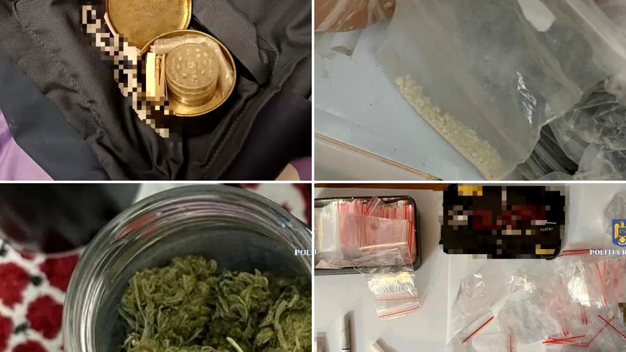 Percheziții la traficanții de droguri din Bacău! Suspecții VINDEAU CANNABIS și amfetamină în licee