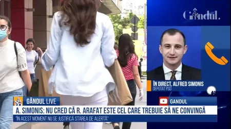 GÂNDUL LIVE. Alfred Simonis, liderul deputaților PSD: Nu suntem de acord cu prelungirea stării de alertă în întreaga țară / Nu vom vota prelungirea doar pentru ca Guvernul să poată continua să dea „tunuri” | VIDEO