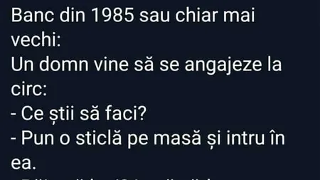 Bancul de duminică | Banc din anul 1985