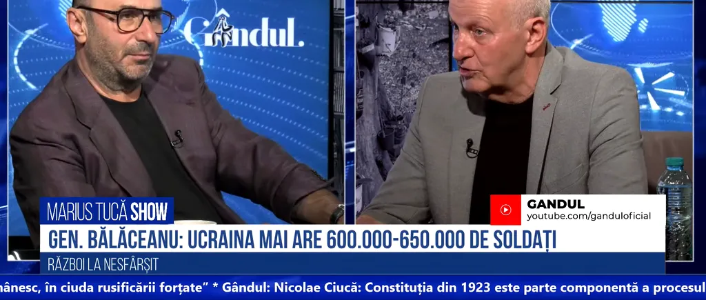 VIDEO | Gen (R) Virgil Bălăceanu: „Ucraina are, în acest moment, un număr de 600.000 - 650.000 de soldați”