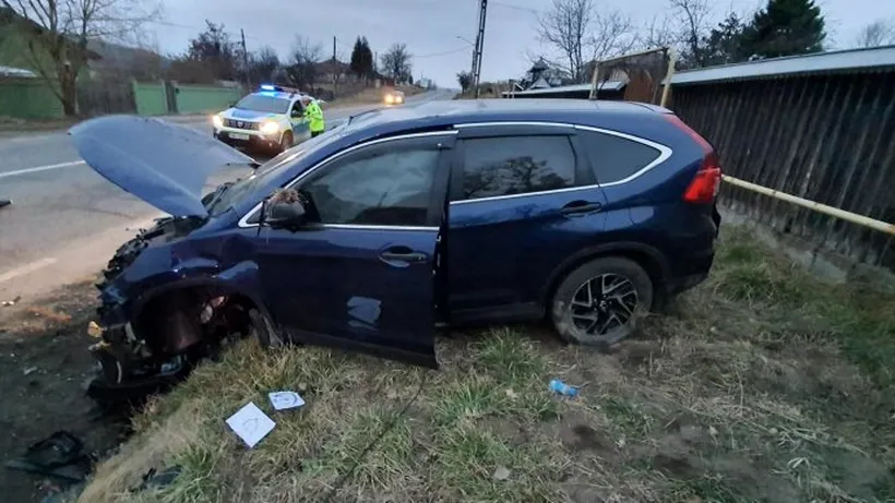 Mașină cu refugiați ucrainieni, implicată într-un accident în județul Neamț. Șoferița a adormit la volan