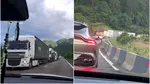 Trafic de coșmar pe Valea Oltului, la pasajul peste Râul Vadului. Șoferii sunt revoltați: „Stăm ca proștii într-o țară în care taxele s-au dublat”