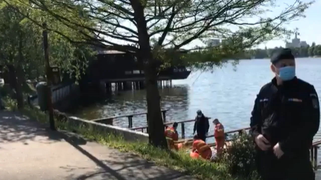 DECES. O femeie a fost găsită decedată, plutind pe lacul din Parcul Herăstrău