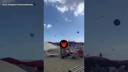 Imagini apocaliptice în Italia. O plajă plină de turiști a fost lovită de o TORNADĂ