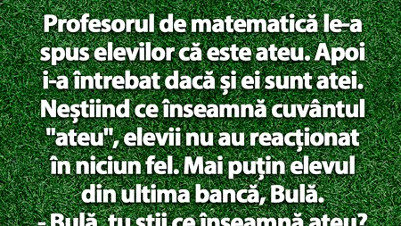 BANC | Bulă și profesorul ateu
