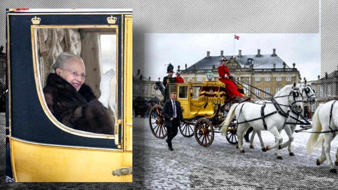 Margrethe a II-a a Danemarcei și-a salutat pentru ultima oară supușii din Caleașca Regală
