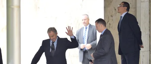 Fostul prim-ministru britanic Tony Blair, la Palatul Victoria pentru o discuție cu Ponta