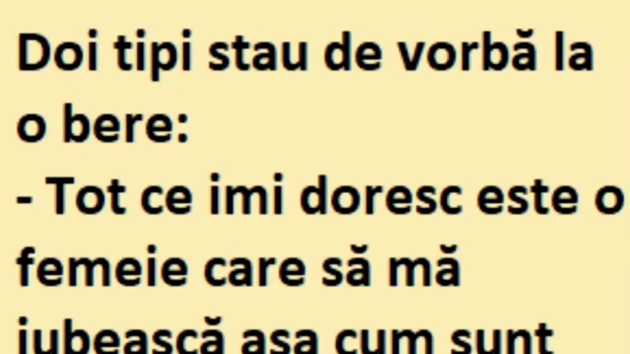 Bancul de marți | Doi tipi stau de vorbă la o bere