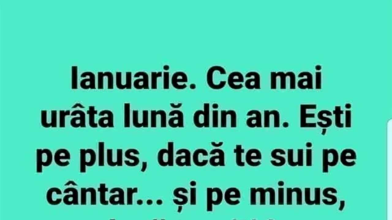 Bancul de luni | De ce este ianuarie cea mai urâtă lună din an