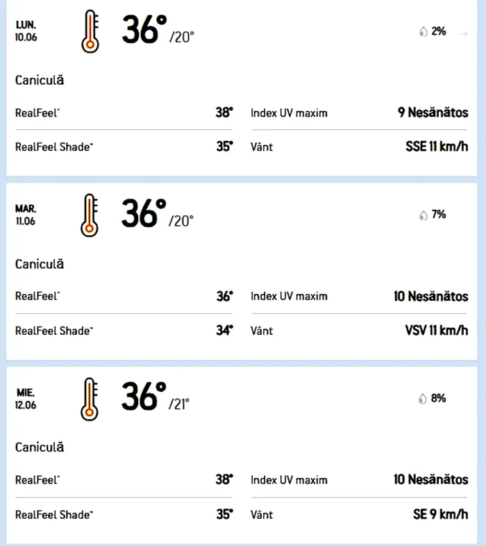 Meteorologii Accuweather anunță temperaturi ISTORICE în România. Ce se întâmplă începând de luni, 10 iunie