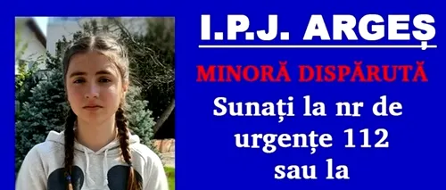 O fată în vârstă de 12 ani a DISPĂRUT de acasă, în județul Argeș. Poliția cere ajutorul populației pentru a o găsi pe minoră