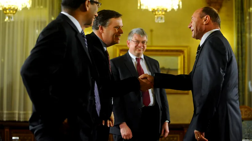 Președintele Băsescu primește, la Cotroceni, delegația comună a FMI, BM și CE