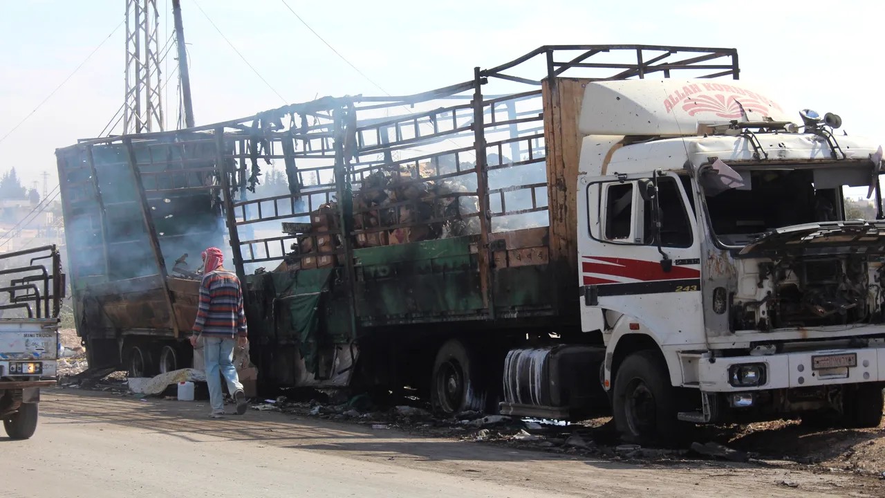 Rusia dă vina pe SUA pentru bombardarea convoiului ONU din Siria