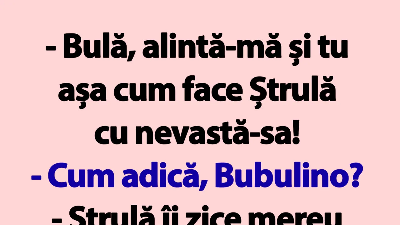 BANC | Alintul lui Bulă