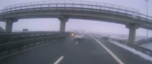 La un pas de dezastru! Un șofer evită în ultima clipă o mașină care circula pe contrasens (VIDEO)