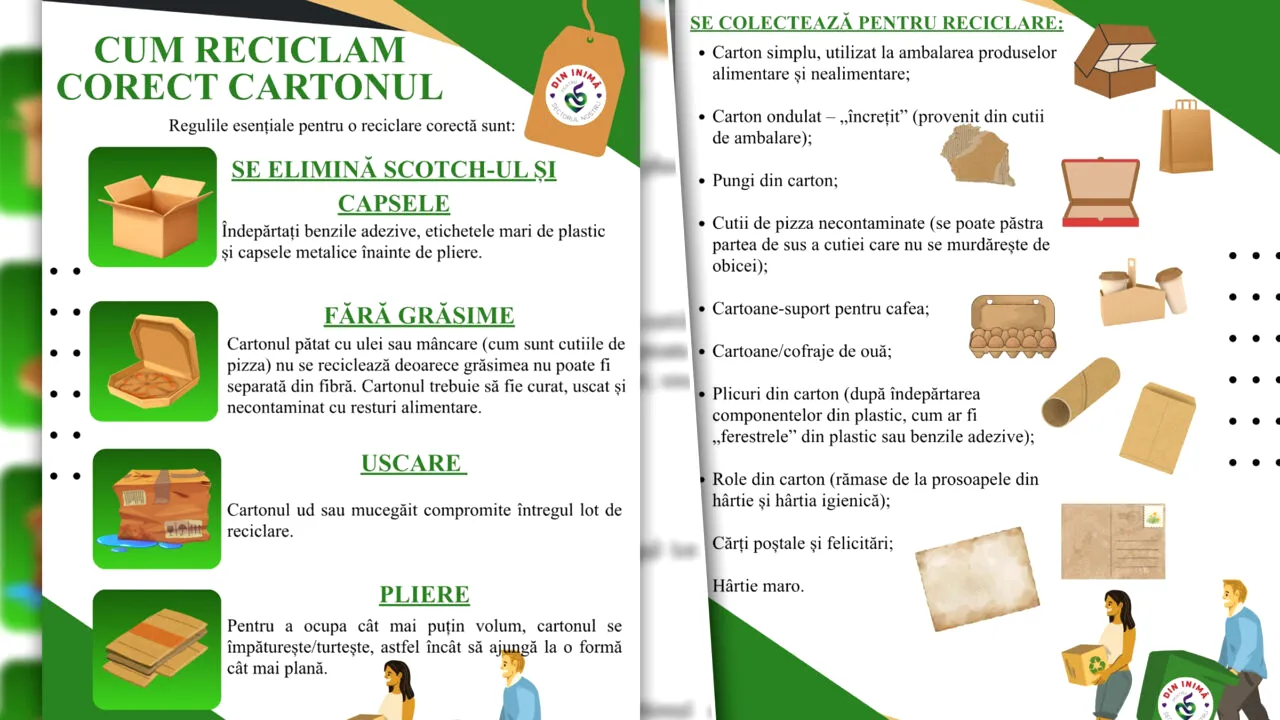 (P) Cum reciclăm corect cartonul. Reguli esențiale pentru o reciclare corectă