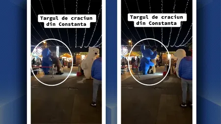 Scene revoltătoare simulate de mascote la Târgul de Crăciun din Constanța