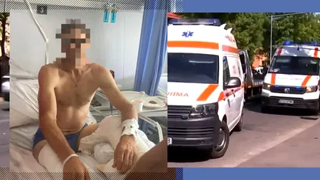 VIDEO EXCLUSIV | Bărbatul care i-ar fi căzut victimă unui preot de la Muntele Athos este adus în România cu o ambulanță. ”Starea lui nu este bună”