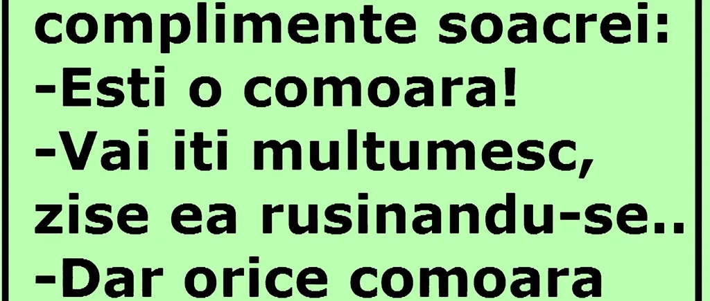 Bancul de miercuri | „Ești o comoară!”