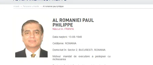 Poliția a publicat fotografia Prințului Paul la secțiunea „persoane urmărite”! Ce detalii apar despre Paul Philippe al României și unde s-ar afla acesta în prezent!