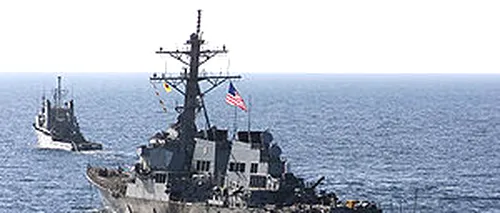 Distrugătorul USS Cole a efectuat un exercițiu cu o navă românească, în Marea Neagră