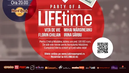 Vița de Vie, Mihai Mărgineanu, Florin Chilian și Irina Sârbu în concert caritabil marți, 18 martie, în Hard Rock Cafe 