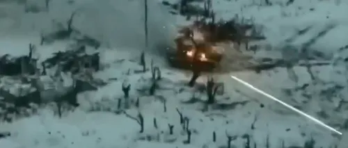 VIDEO | Tanc rusesc modern T-90M, făcut praf de un vehicul american Bradley din anii '80