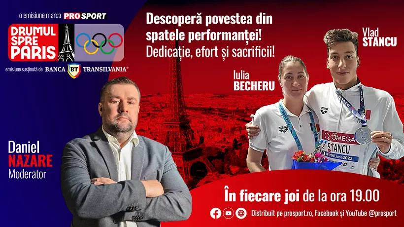 Vlad Stancu, unul dintre cei mai promițători sportivi români ai momentului, este invitatul emisiunii Drumul spre Paris (episodul 3)
