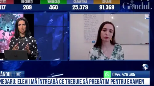 EXCLUSIV GÂNDUL LIVE | Cristina Tunegaru, profesor de Limba și literatura română: Este o situație extraordinară și trebuie să trecem peste metodologie și practicile arhaice / Învățarea online, nefuncțională pe termen lung - VIDEO