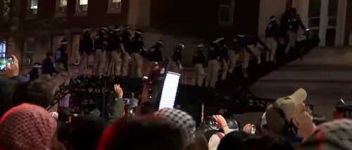Intervenție în forță a polițiștilor din NEW YORK împotriva studenților protestatari pro-palestinieni de la Universitatea „Columbia”
