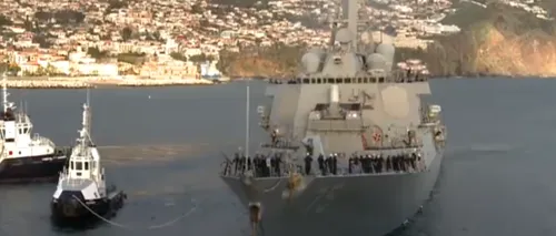 Președintele Traian Băsescu a ajuns în Portul Constanța, unde vizitează USS Donald Cook. Prezentarea distrugătorului american - VIDEO