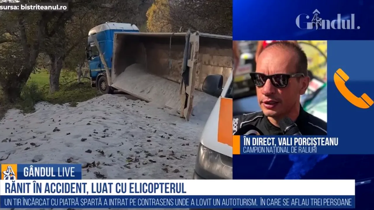 GÂNDUL LIVE. Vali Porcișteanu, campion național la raliuri, despre evitarea accidentelor: Privirea trebuie să fie la drum! Dacă te fură peisajul... - VIDEO