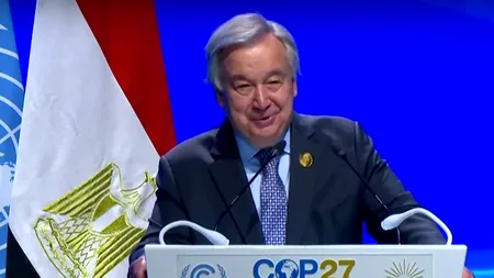 Șeful ONU, moment confuz la reuniunea COP27. A citit discursul greșit, spre amuzamentul celor din sală