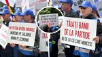 Sindicaliştii din Apele Române protestează la București: ”Diana, cât tu stai în lumea virtuală, barajul cade în viața reală”