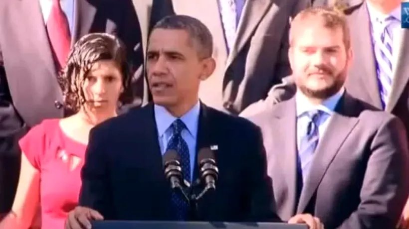 VIDEO. Incident în timpul discursului președintelui Barack Obama. Asta se întâmplă când vorbesc prea mult