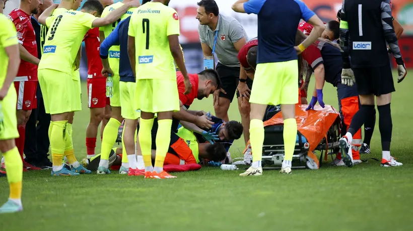 Atac criminal în meciul Dinamo - Poli Iași, 1-0. Josue Homawoo l-a trimis pe Luca Mihai la spital. Poliția a fost sesizată