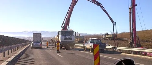 Fisurile superficiale de pe segmentul de autostradă Orăștie -Sibiu, deschis în noiembrie, intră în reparații 
