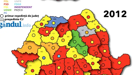 ALEGERI LOCALE 2012. Rezultate finale: NOUA HARTĂ POLITICĂ A ROMÂNIEI. Cine a câștigat în orașul tău