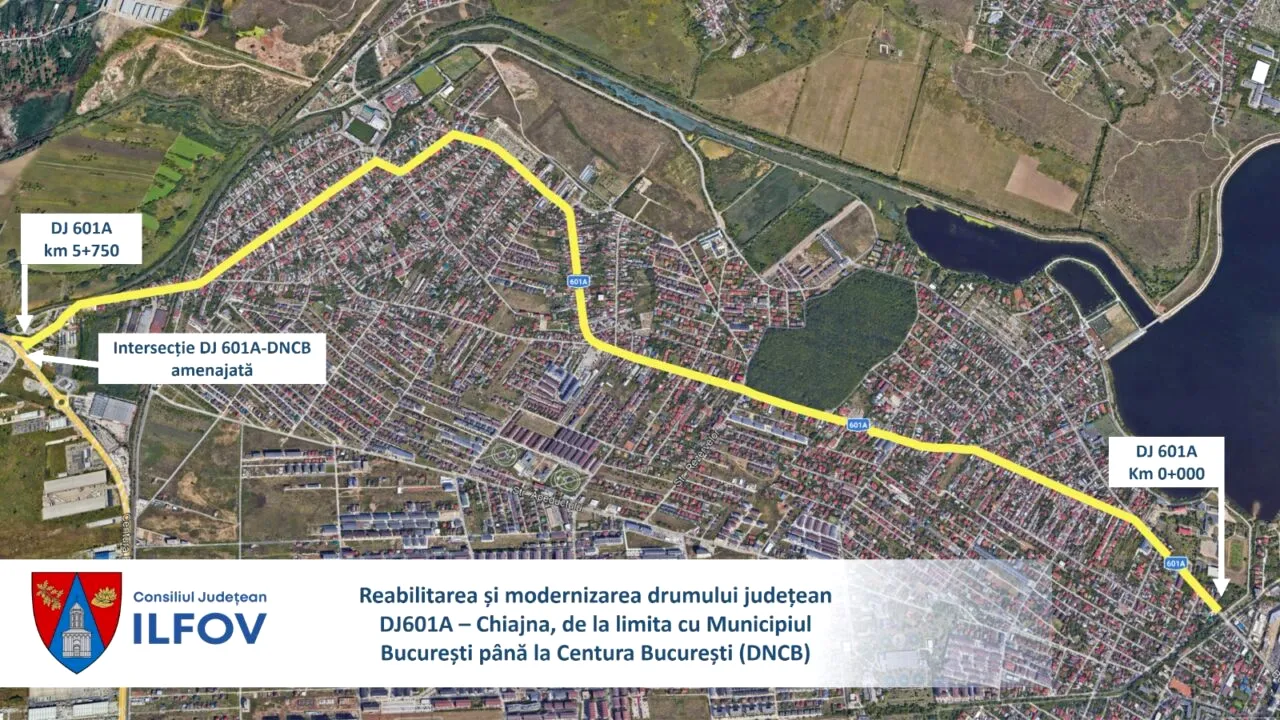 (P) Consiliul Județean Ilfov reabilitează infrastructura a șapte drumuri județene