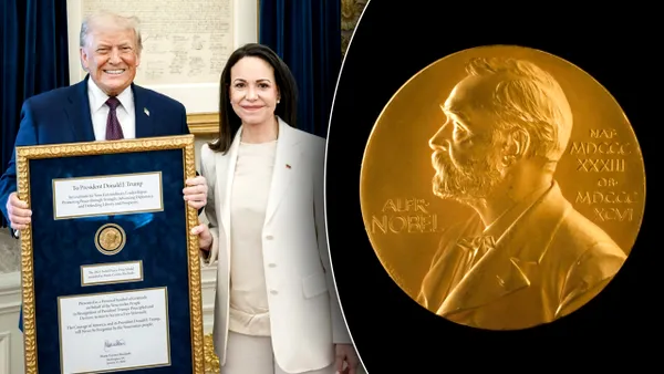 Premiul Nobel pentru Pace în 2026: Printre favoriți se numără și Trump. Laureata de anul trecut, șefa opoziției din Venezuela, i-a cedat medalia
