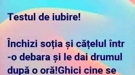 BANCUL de luni | Test de iubire